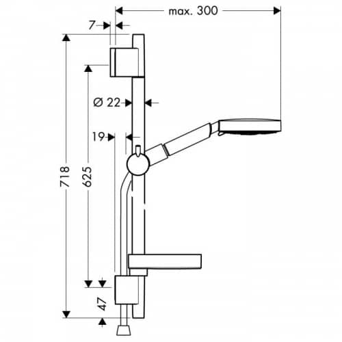 Душевой гарнитур Hansgrohe Raindance S 120 27886000