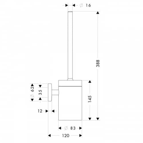 Купить Ершик Hansgrohe Logis подвесной 40522000 по низкой цене