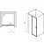 Купить Дверь Ravak Matrix MSD2-110 L Transparent душевая блестящая по низкой цене