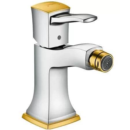 Купить Смеситель Hansgrohe Metropol 31320090 для биде хром/золото по низкой цене