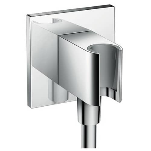 Купить Подключение Hansgrohe Fixfit 26486000 для душевого шланга с держателем Porter Square по низкой цене