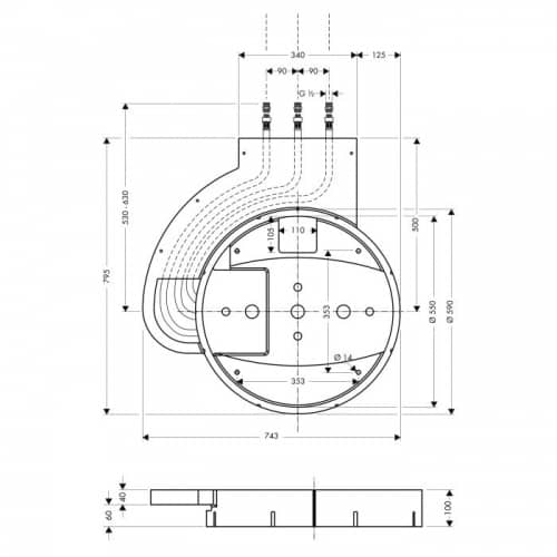 Купить Скрытая часть душа Hansgrohe Raindance Rainmaker 28412180 по низкой цене