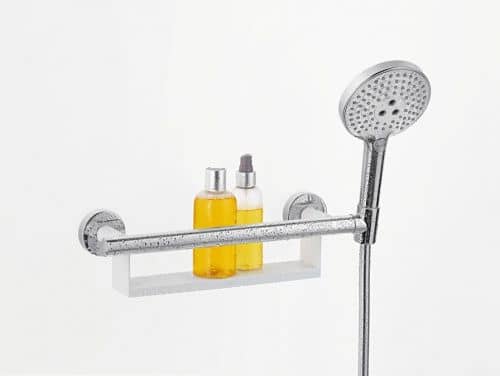 Купить Поручень Hansgrohe Comfort 26328400 для ванной с полочкой и держателем для душа по низкой цене