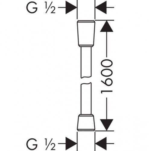 Купить Шланг Hansgrohe Comfortflex 28168000 душевой 160 см по низкой цене