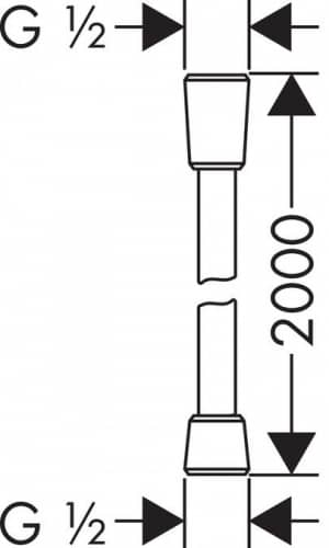 Купить Шланг Hansgrohe Comfortflex 28169000 душевой 200 см по низкой цене