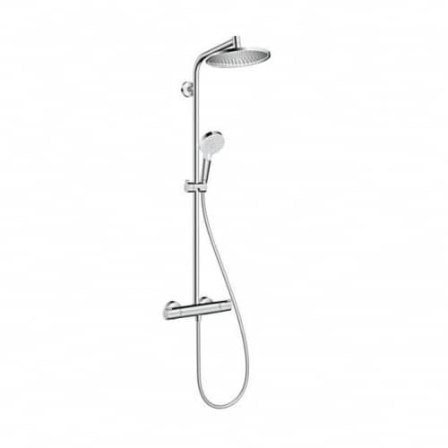 Купить Стойка Hansgrohe Crometta S Showerpipe 1jet EcoSmart 27268000 душевая с термостатом по низкой цене