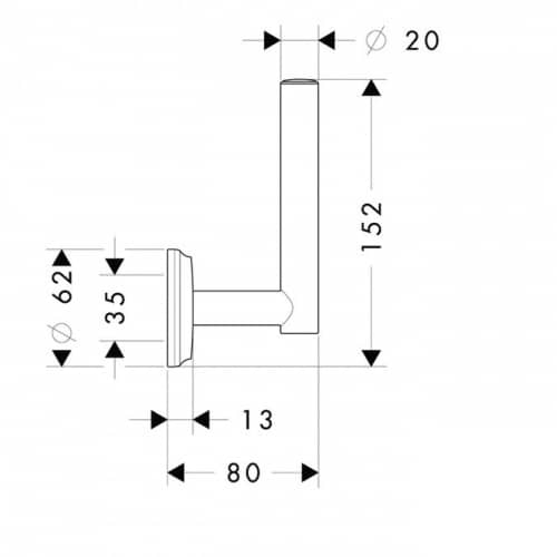 Купить Держатель Hansgrohe Logis Classic запасного рулона туалетной бумаги 41617000 по низкой цене
