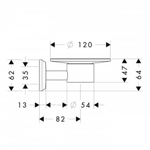 Купить Мыльница Hansgrohe Logis Classic подвесная 41615000 по низкой цене