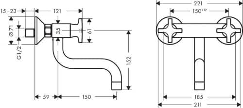 Купить Смеситель Hansgrohe Logis Classic 71287000 для кухни по низкой цене