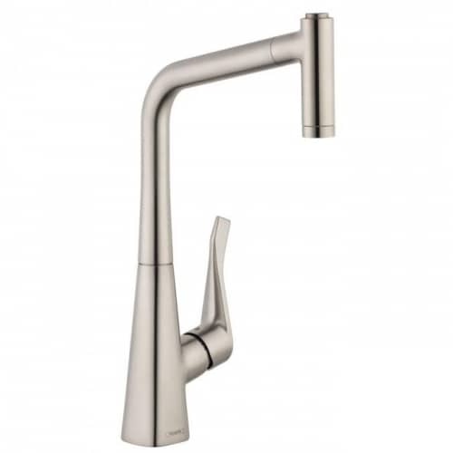 Купить Смеситель Hansgrohe Metris 220 14834800 для кухни с выдвижным изливом по низкой цене