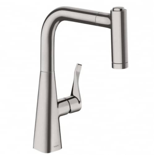 Купить Смеситель Hansgrohe Metris 220 14834800 для кухни с выдвижным изливом по низкой цене