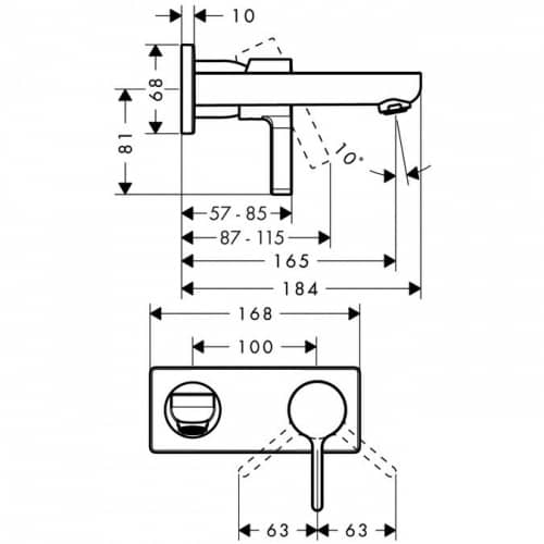 Купить Смеситель Hansgrohe Metris S 31162000 для раковины по низкой цене