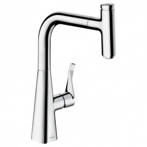 Купить Смеситель Hansgrohe Metris Select 240 14857000 для кухни с выдвижным изливом по низкой цене