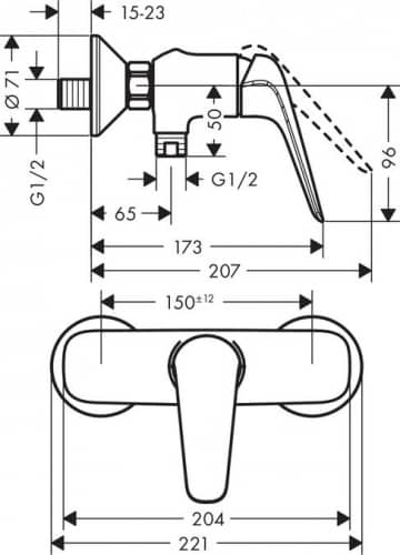 Смеситель для душа Hansgrohe Novus 71061000