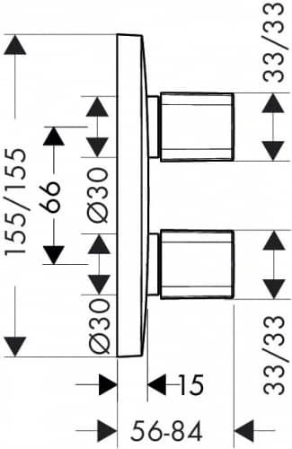 Купить Вентиль Hansgrohe PuraVida внешняя часть 15777000 по низкой цене
