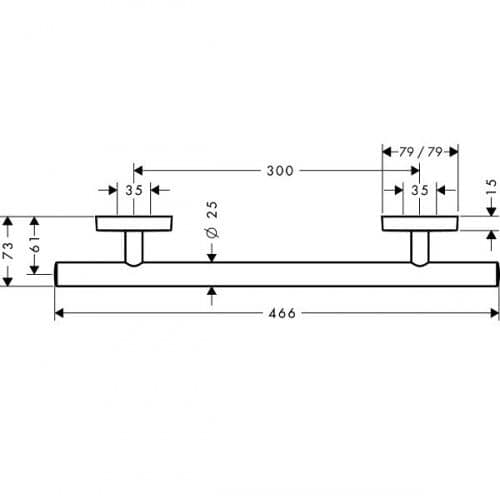 Купить Поручень Hansgrohe PuraVida для ванной 41513000 по низкой цене