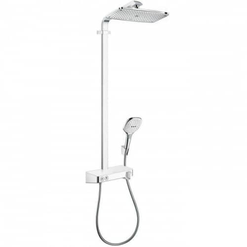 Купить Стойка Hansgrohe Raindance Select E 360 EcoSmart 27287400 душевая белый/хром по низкой цене