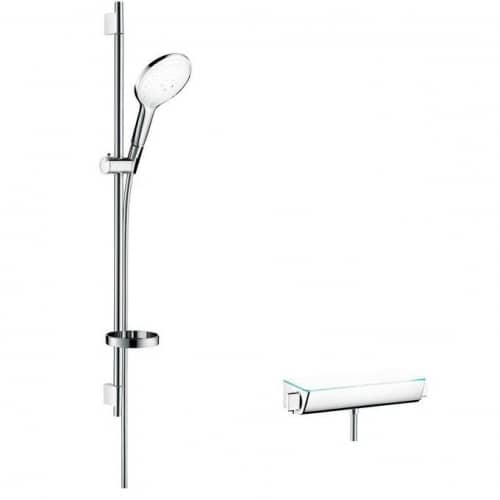 Душевой гарнитур Hansgrohe Raindance Select S 150 27037400 с термостатом хром/белый