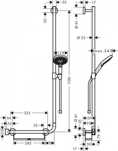 Душевой гарнитур Hansgrohe Raindance Select S 120 26326400