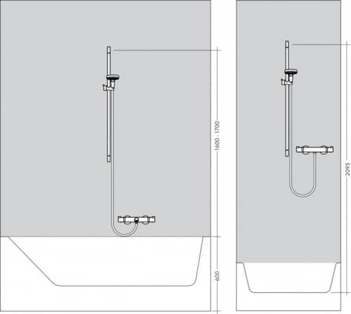 Купить Штанга Hansgrohe Unica Classic 27617820 душевая 650 мм по низкой цене