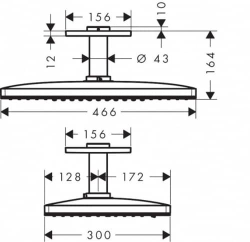 Купить Душ Hansgrohe Rainmaker Select 24014400 верхний по низкой цене