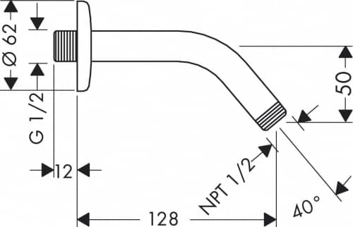 Купить Кронштейн Hansgrohe 27411000 душевой по низкой цене