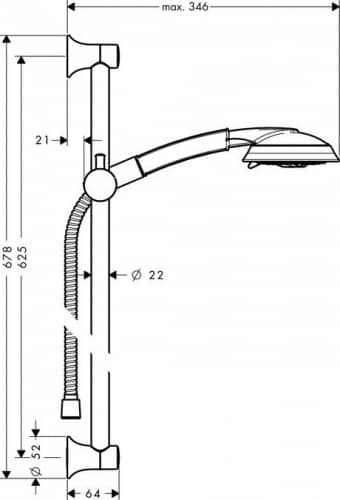 Душевой гарнитур Hansgrohe Raindance Classic 100 27843090
