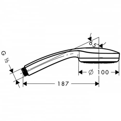 Купить Душ Hansgrohe Croma 100 Mono 28583000 ручной по низкой цене