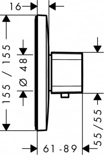 Термостат для душа Hansgrohe Ecostat E Highflow 15706000