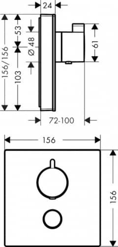 Термостат для душа Hansgrohe ShowerSelect Highflow 15735600
