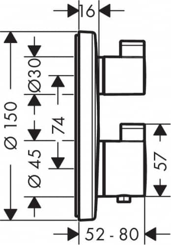 Термостат для душа Hansgrohe Ecostat S 15757000