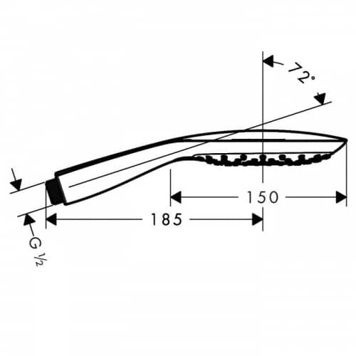 Купить Душ Hansgrohe Raindance Select E 150 Air 26550000 ручной по низкой цене