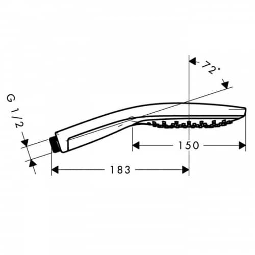 Купить Душ Hansgrohe Raindance Select S 150 Air 28587000 ручной по низкой цене