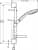 Душевой комплект Hansgrohe Croma 100 1jet EcoSmart 27742000 Душевой гарнитур Hansgrohe Croma 100 1jet EcoSmart 27742000