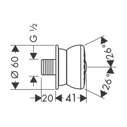 Купить Форсунка Hansgrohe Bodyvette 28466000 боковая по низкой цене