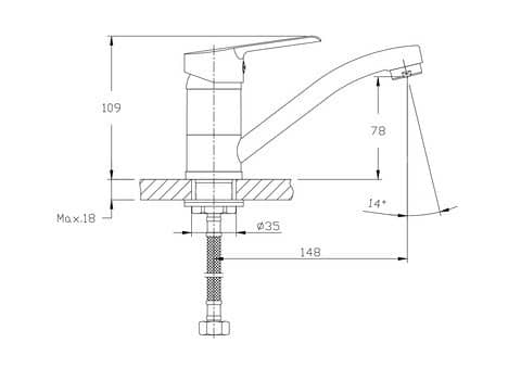 Купить Смеситель Rush Victoria для раковины и кухни VI7135-26 по низкой цене