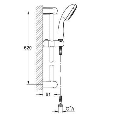 Душевой гарнитур Grohe New Tempesta 27645000