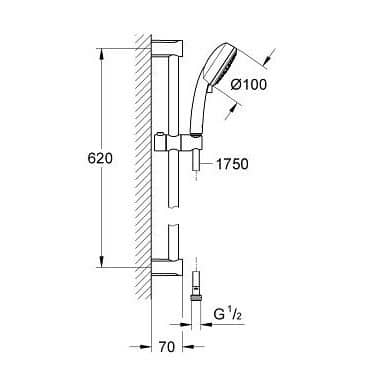 Душевой гарнитур Grohe New Tempesta Cosmopolitan 27787001