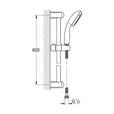 Душевой гарнитур Grohe New Tempesta 100 27853000