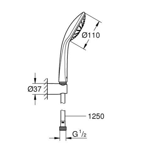 Душевой гарнитур Grohe Euphoria 110 Mono 27354000