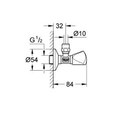 Купить Вентиль Grohe угловой 22939000 по низкой цене