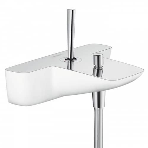 Купить Смеситель Hansgrohe PuraVida 15472400 для ванны белый/хром по низкой цене