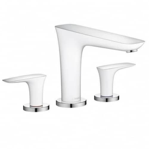 Купить Смеситель Hansgrohe Puravida 15448400 на борт ванны хром/белый по низкой цене