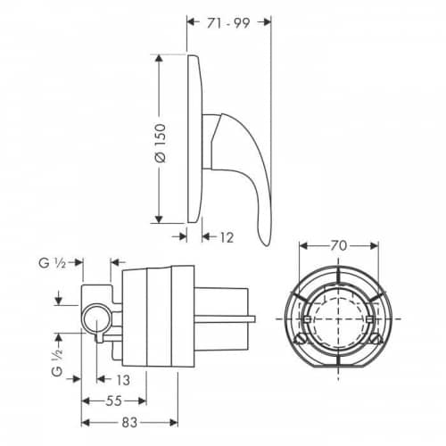 Смеситель для душа Hansgrohe Focus E 31766000