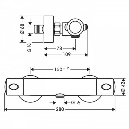 Термостат для душа Hansgrohe Ecostat 1001 SL 13261000