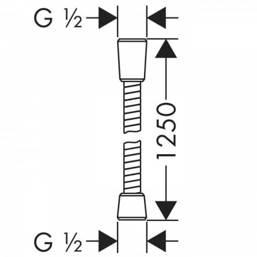 Купить Шланг Hansgrohe Sensoflex 28136000 душевой хром 160 см по низкой цене