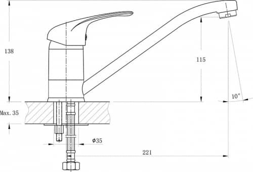 Купить Смеситель Rush Corsica для кухни CO4240-28 по низкой цене