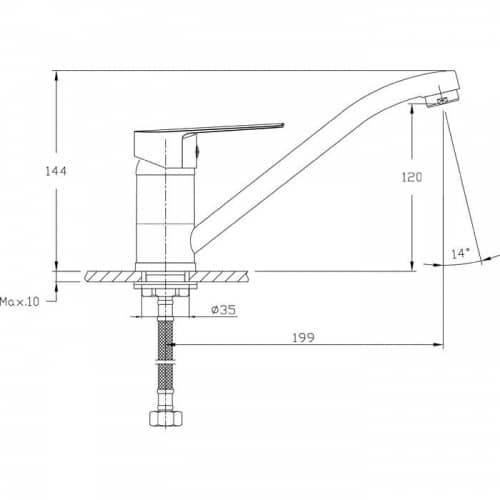 Купить Смеситель Rush Disco для кухни DI6935-26 по низкой цене