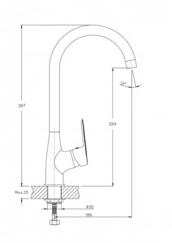 Купить Смеситель Rush Edge для кухни ED7735-22 по низкой цене
