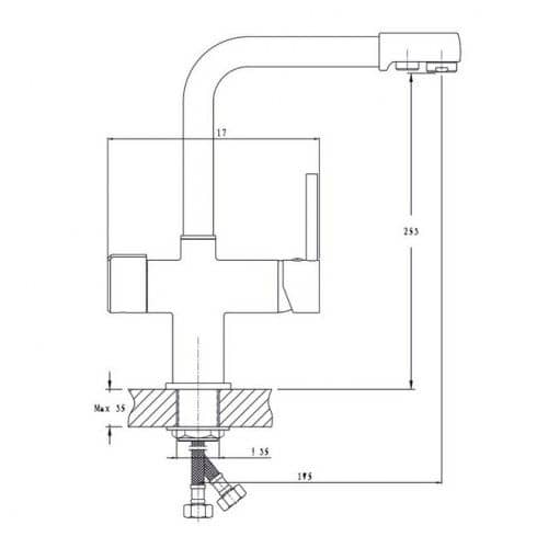 Купить Смеситель Rush для кухни MS9035-31 с изливом для фильтрованной воды по низкой цене